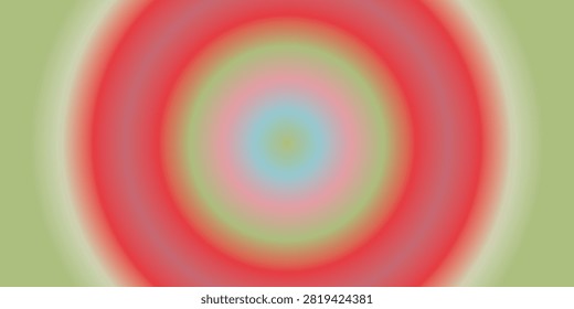 A mesmerizing abstract image featuring concentric circles in a striking palette of red, green, and blue, creating a dynamic and visually engaging pattern.