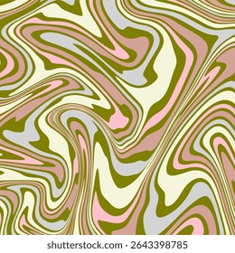 A mesmerizing abstract marbled pattern with swirling lines in shades of olive green, blush pink, light grey, and cream.