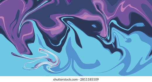 A mesmerizing abstract pattern created by the swirling and blending of liquid colors, predominantly in shades of purple, pink, and blue.
