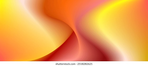 mesmerizing abstract piece that evokes feelings of warmth and energy. The gradient background, with its interplay of orange, pink, and yellow, suggests a sunrise or a fiery sunset.