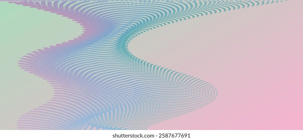mesmerizing abstract wave vector illustration featuring flowing dotted lines 