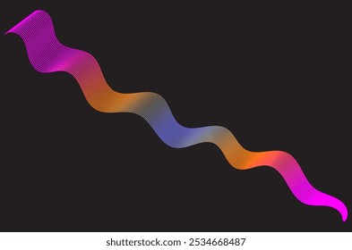 Mesmerizing Abstract Wavy Lines in Blue and Purple: A Dynamic Graphic for Modern Aesthetics