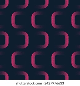 Mesmerizing Artistic Seamless Pattern Trend Vector Purple Noir Abstract Background. Half Tone Art Illustration for Textile. Endless Graphic Repetitive Enchanting Abstraction Wallpaper Dot Work Texture