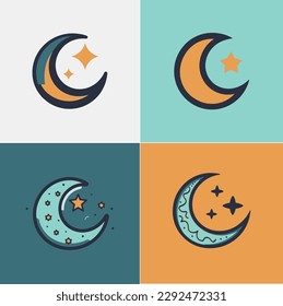 A Mesmerizing artwork of multiple moons, with a dreamy aesthetic.