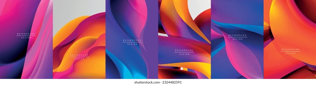 A mesmerizing background design with flowing neon color shapes. The vibrant hues and fluid forms create an enchanting visual spectacle