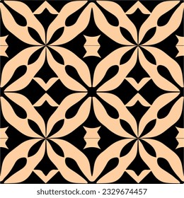 Mesmerizing black and brown pattern adorned with stars, displaying art nouveau influences and showcasing the intricate Sierpinski gasket fractal, reminiscent of background muqarnas.