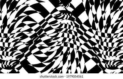 mesmerizing black patterns in op art style on white background modern wallpaper for design