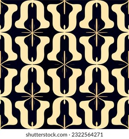 Mesmerizing black and white pattern enhanced with elegant gold accents, reminiscent of both art nouveau and art deco influences, suitable for a sophisticated and luxurious ambiance.