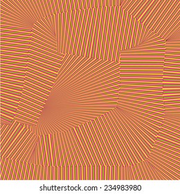mesmerizing bright Optical illusion. striped plate. vector illustration