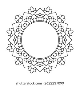 Mesmerizing Circular Maze Mandala Coloring Book Page