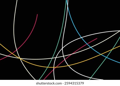 A mesmerizing composition of colorful streaks bending and weaving dynamically. Perfect for Artistic Backgrounds, Corporate Identity, and Infographics.