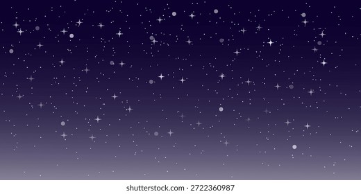 Un fascinante fondo degradado de azul oscuro a púrpura claro adornado con estrellas brillantes