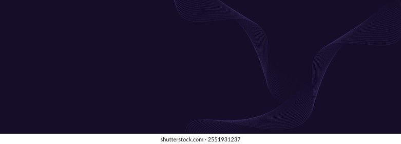 Mesmerizing Deep Blue Line Wave Design with Sleek Flowing Curves, Perfect for Elegant Digital Backgrounds, Sophisticated Art Projects, and Contemporary Graphic Design Applications