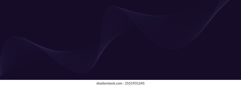 Mesmerizing Deep Blue Line Wave Design with Sleek Flowing Curves, Perfect for Elegant Digital Backgrounds, Sophisticated Art Projects, and Contemporary Graphic Design Applications