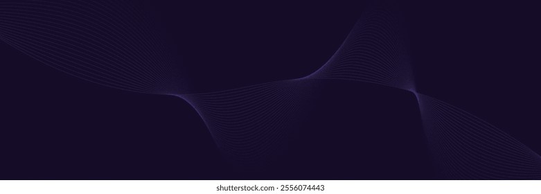 Mesmerizing Deep Blue Line Wave Design with Sleek Flowing Curves, Perfect for Elegant Digital Backgrounds, Sophisticated Art Projects, and Contemporary Graphic Design Applications