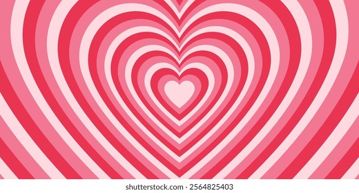 A mesmerizing design featuring concentric heart shapes in pink and red tones, symbolizing love, passion, and romance, ideal for Valentine's Day, wedding themes, or romantic greetings.