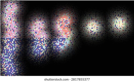 A mesmerizing display of colorful dots creates an abstract digital art piece