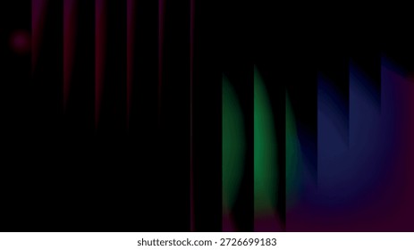 A mesmerizing display of colorful light streaks on a dark background with a glowing effect, featuring shades of purple, green, and blue, creating a dynamic and energetic visual