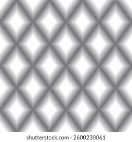 A mesmerizing geometric pattern featuring a seamless diamond-shaped optical illusion with soft gradient shading, creating a visually striking and modern abstract design