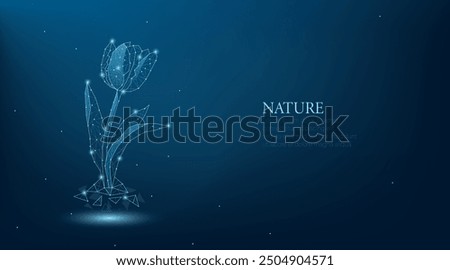 Mesmerizing geometric tulip in the wild life