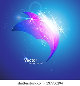 Mesmerizing glow on blue background