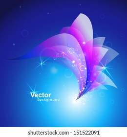 Mesmerizing glow on blue background 