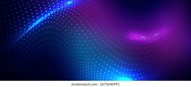 Mesmerizing glowing particles abstract background, perfect for futuristic and sci-fi themed designs.