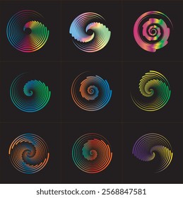 Mesmerizing Gradient Spiral Art Design