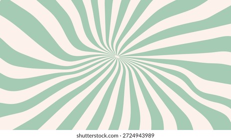 Patrón de rayas radiales verdes hipnotizantes