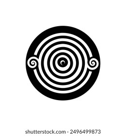 Mesmerizing Hypnosis Spiral Vector Illustration - Cartoon Clipart and Line Art Design