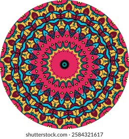 Mesmerizing Mandala with Radiating Patterns