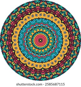 Mesmerizing Mandala with Radiating Patterns