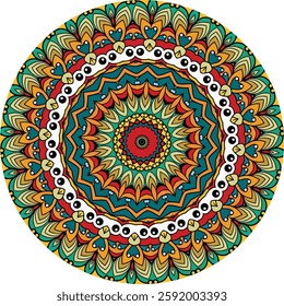 Mesmerizing Mandala with Radiating Patterns