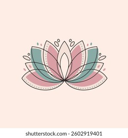 A mesmerizing "Mystic Lotus Boho" design featuring an intricate lotus flower with celestial and tribal-inspired patterns, radiating spiritual energy and bohemian charm