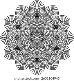  A Mesmerizing Outline Mandala Artwork for Creative Expression