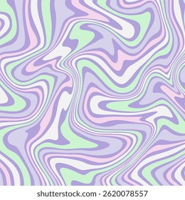 a mesmerizing pattern of flowing, swirling lines in soft pastel shades of purple, green, pink, and white.