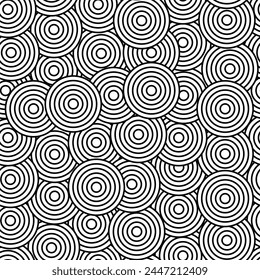 A mesmerizing pattern of overlapping concentric circles