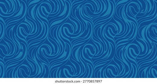 A mesmerizing pattern of swirling blue lines creates a dynamic illustration.
