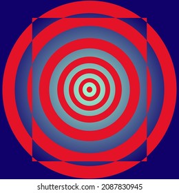 mesmerizing pattern, which depicts a target