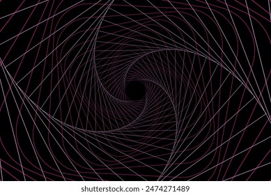 A Mesmerizing pink spiral of light on a dark background