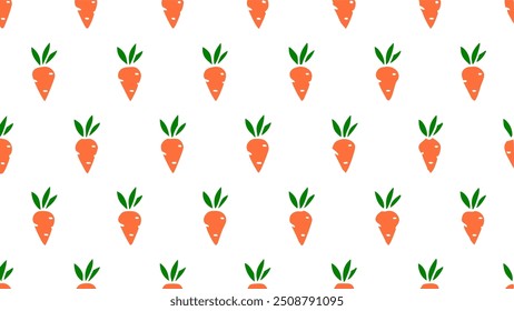 A Mesmerizing Seamless Carrot Pattern Isolated on White