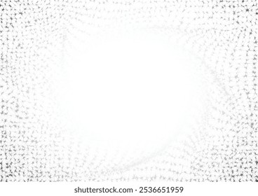 Mesmerizing spiral pattern of vector illustration of a grunge texture outlined in black on a white background