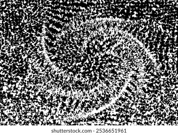 Mesmerizing spiral pattern of vector illustration of a grunge texture outlined in black on a white background