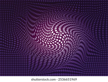 Mesmerizing spiral pattern of vector illustration of a grunge texture outlined in black on a white background