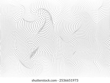 Mesmerizing spiral pattern of vector illustration of a grunge texture outlined in black on a white background