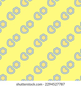 Mesmerizing square tile with an energetic food illustration. Seamless pattern with mould on mellow yellow background. Design for an insulated wrap for burritos.