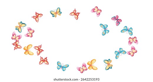 A mesmerizing swarm of orange and yellow butterflies with intricate wing patterns, fluttering gracefully against a white backdrop. Perfect for nature designs,  wallpapers, and artistic projects.