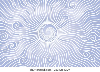 A mesmerizing vector background with abstract psychedelic curves in smooth blue gradients evokes a surreal atmosphere, perfect for creative and expressive visuals.