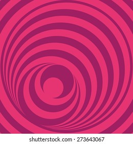 A mesmerizing vector illustration of pink op art circles creates a captivating optical illusion with depth and movement.