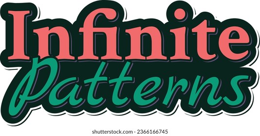 A mesmerizing vector lettering design capturing the concept of infinite patterns inspired by Fibonacci's legacy.